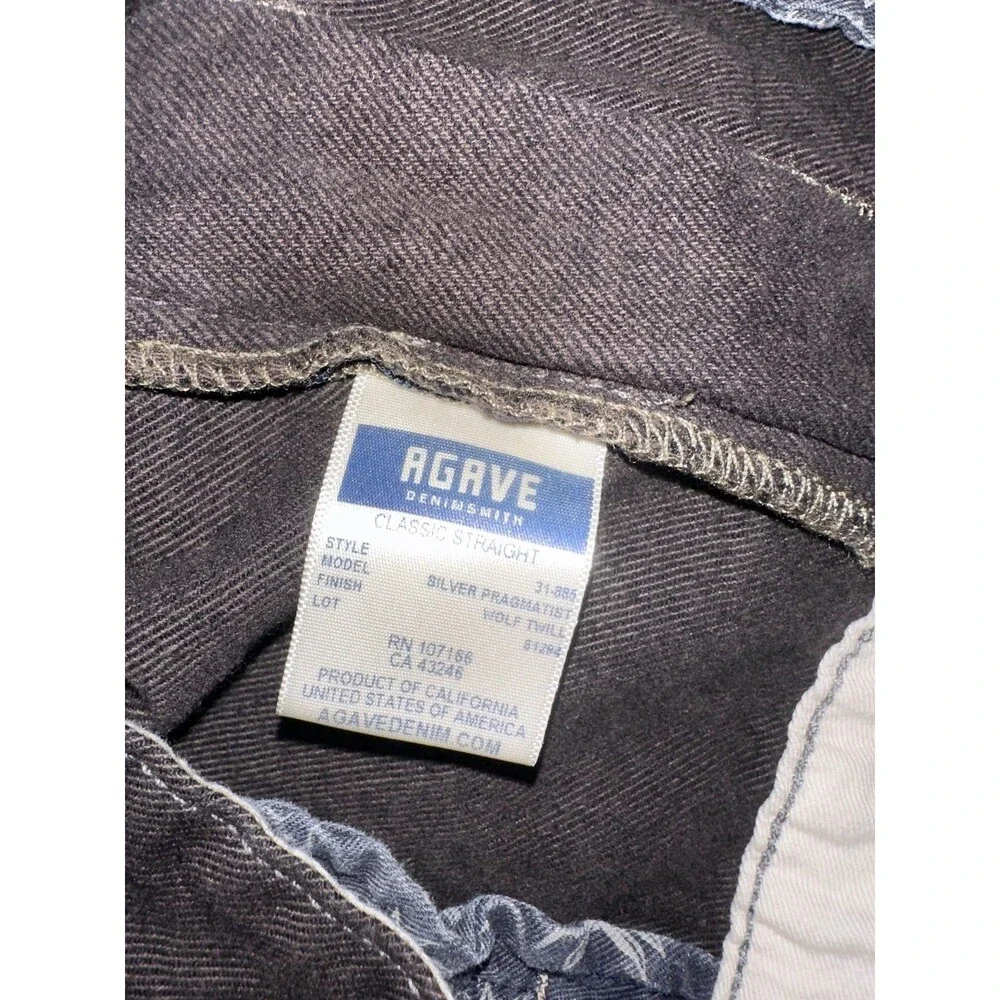 Agave Denim Silver Pragmatist Wolf Twill Pants Mens 37x27 USA Classic Straight